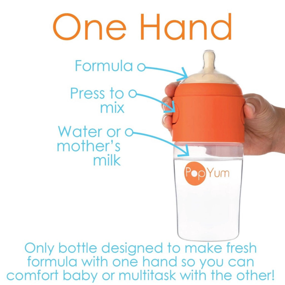 PopYum Anti-Colic Formula Making Baby Bottle