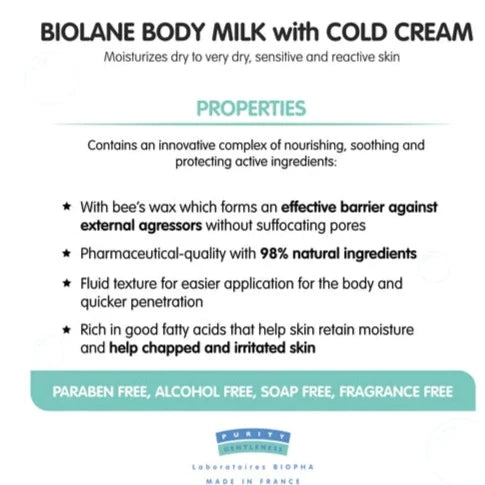 Biolane Body Milk w/ Cold Cream