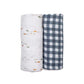Lulujo Cotton Muslin Blanket (Set of 2)