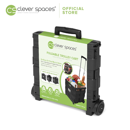 Clever Spaces Foldable Utility Trolley Cart 