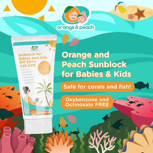 Orange & Peach Sunblock for Babies and Kids 