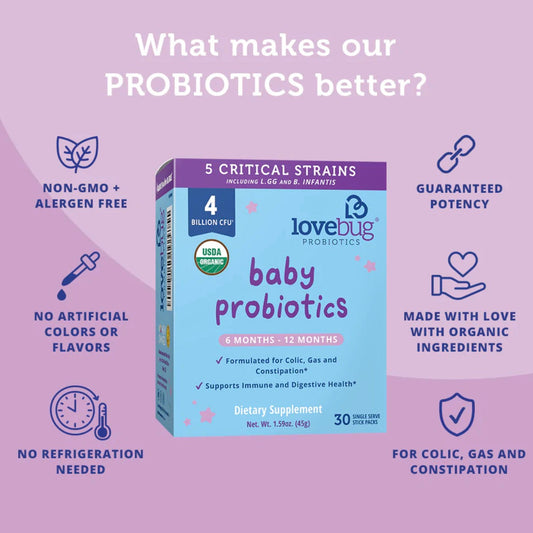 LoveBug Probiotics Baby Drops for 0+ Months 10ml