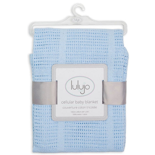 Lulujo Cellular Cotton Baby Blanket