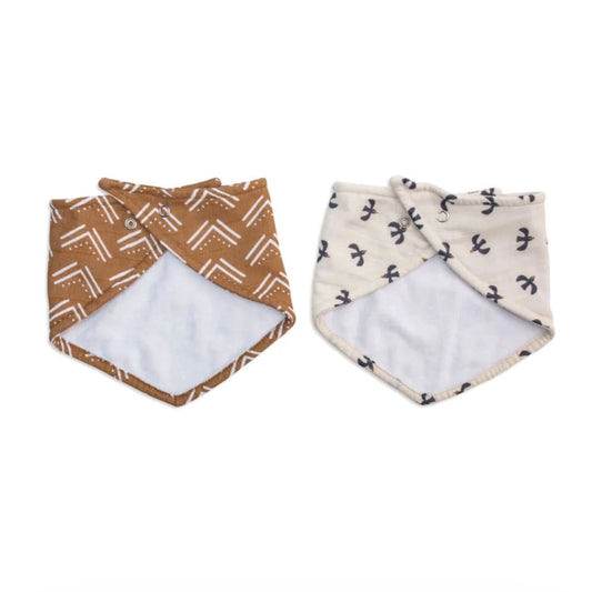 Lulujo Muslin Bandana Bib (Set of 2)