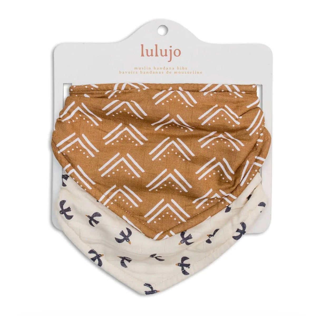 Lulujo Muslin Bandana Bib (Set of 2)