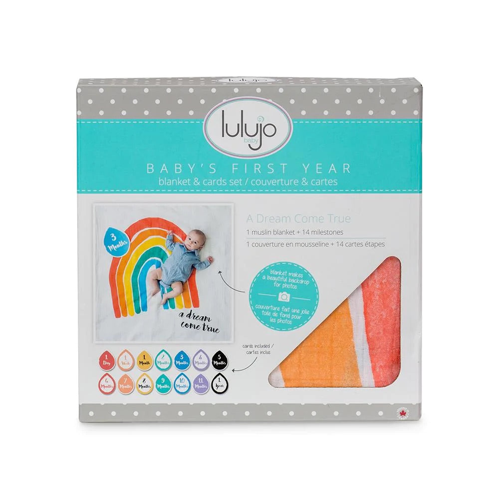 Lulujo Milestone Blanket & Card Set