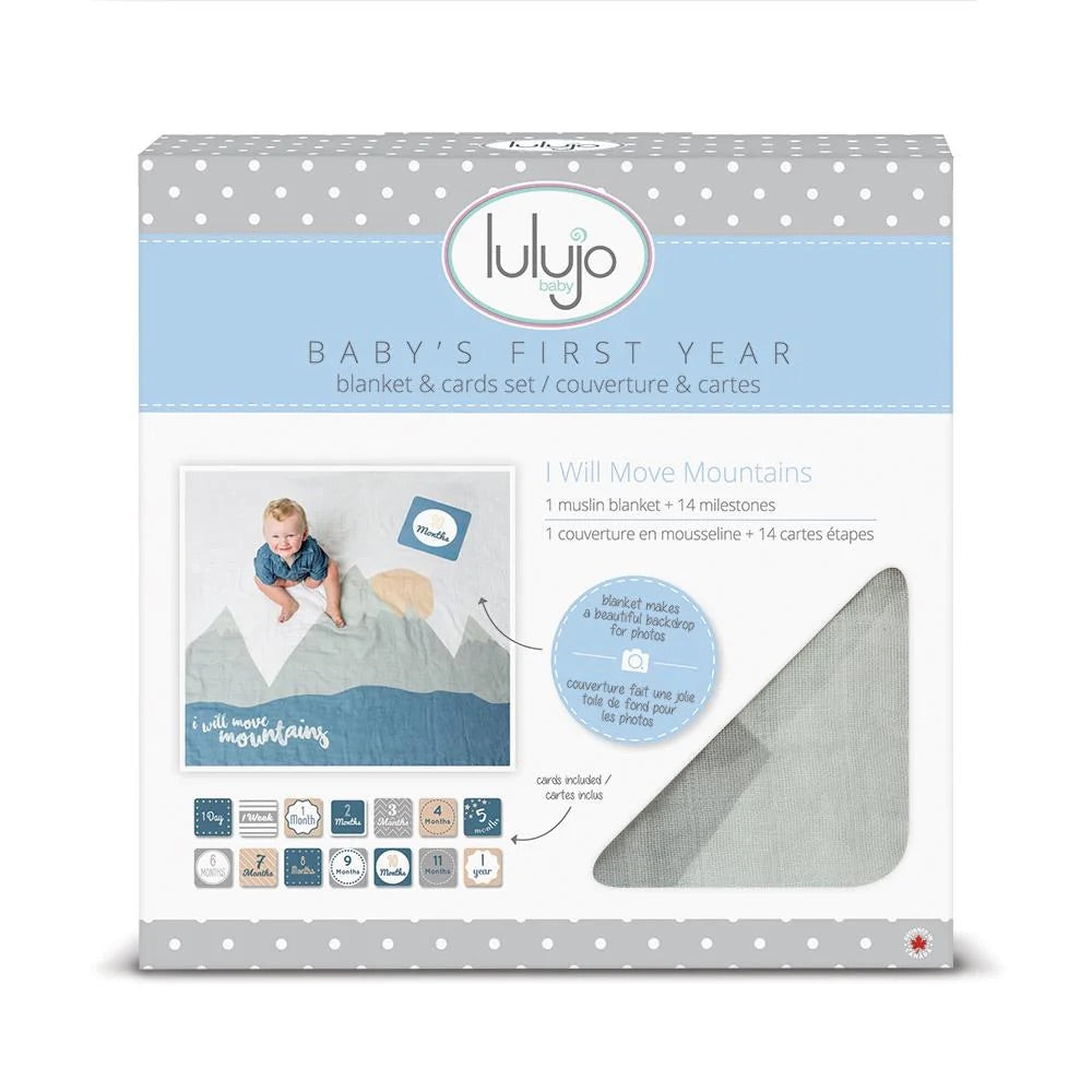 Lulujo Milestone Blanket & Card Set