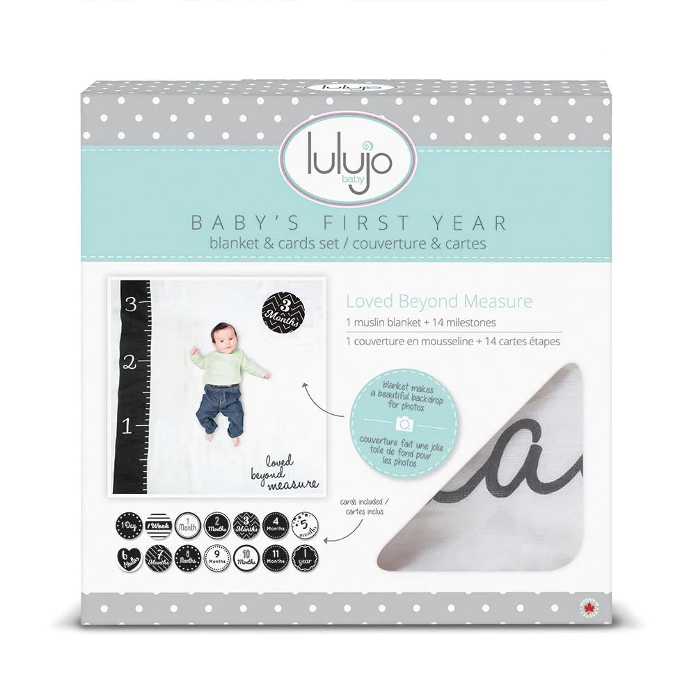 Lulujo Milestone Blanket & Card Set