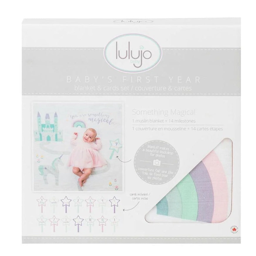 Lulujo Milestone Blanket & Card Set