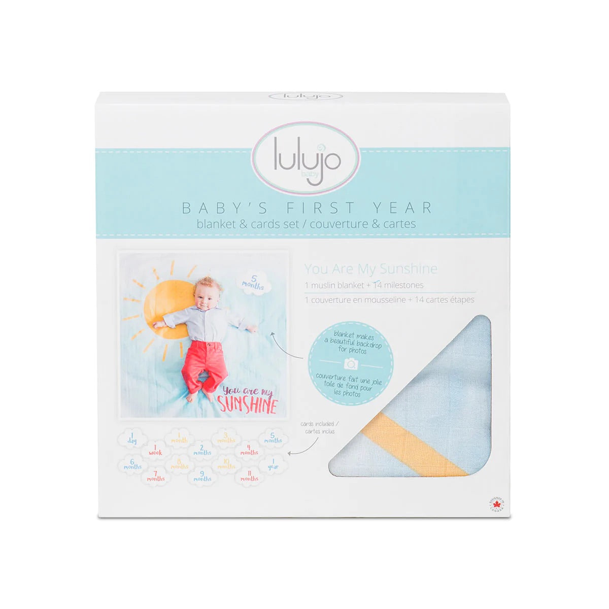 Lulujo Milestone Blanket & Card Set