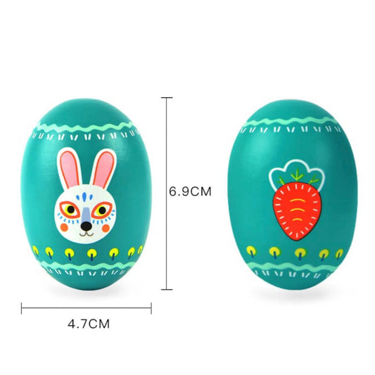 Mideer Bright Colored Wooden Sand Egg Shaker- Rabbit