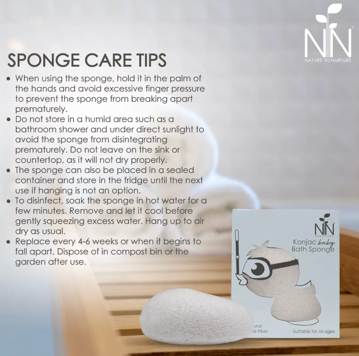 Nature to Nurture Konjac Baby Sponge