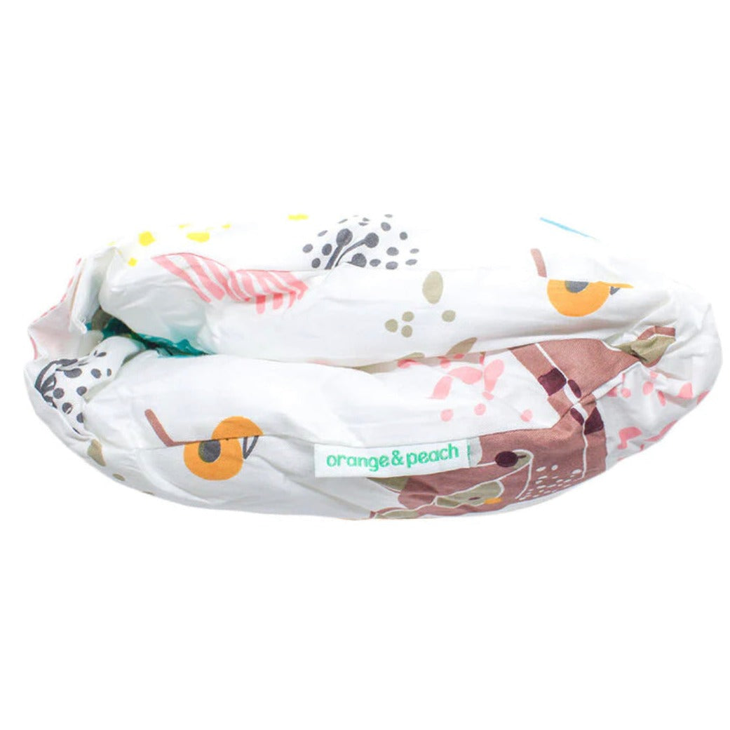 Orange and Peach Breastfeeding Pillow 2-in-1