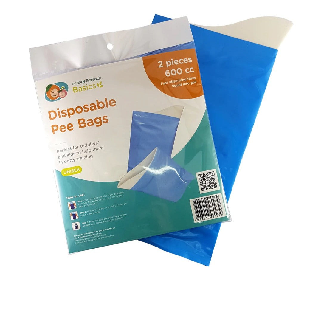 Orange & Peach Disposable Pee Bags