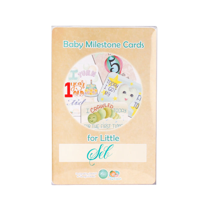 Orange & Peach Milestone Cards