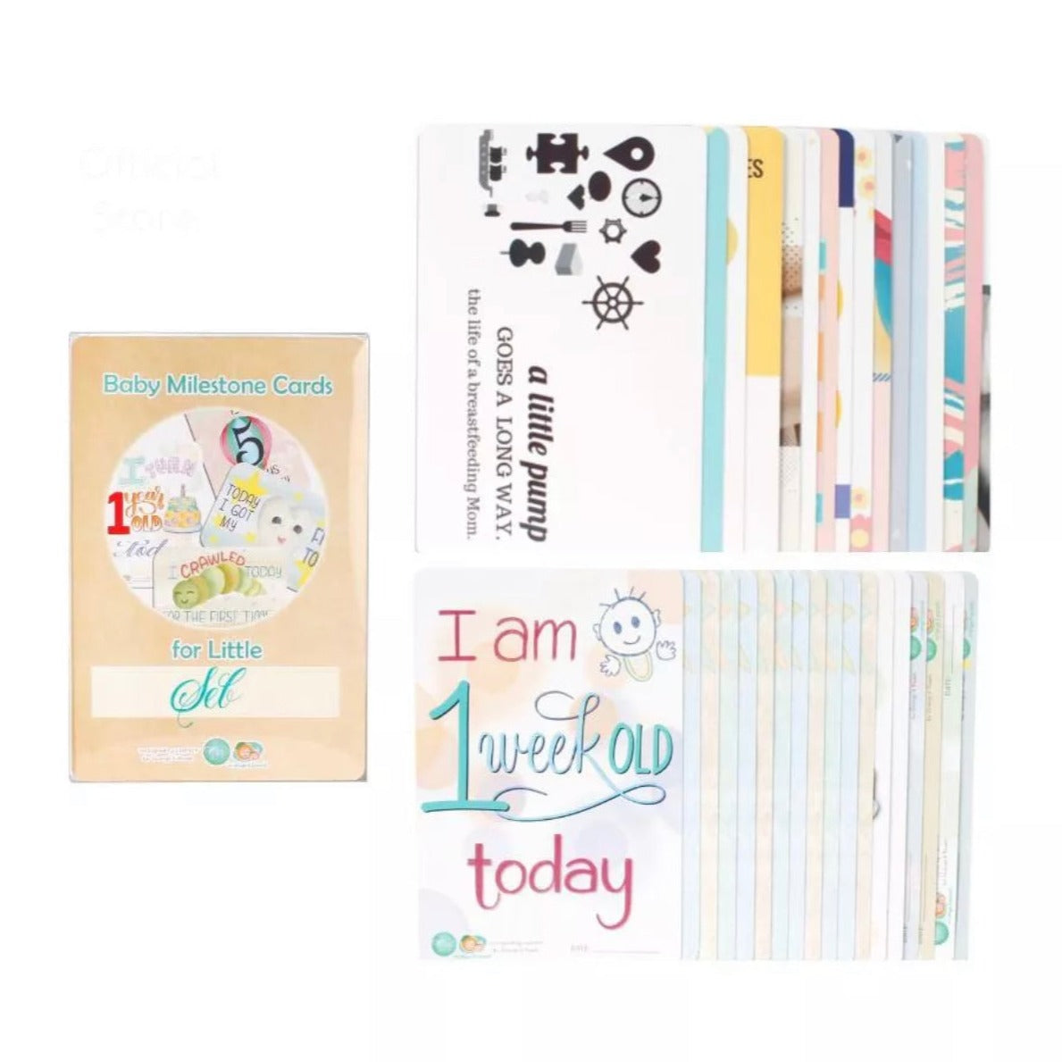 Orange & Peach Milestone Cards