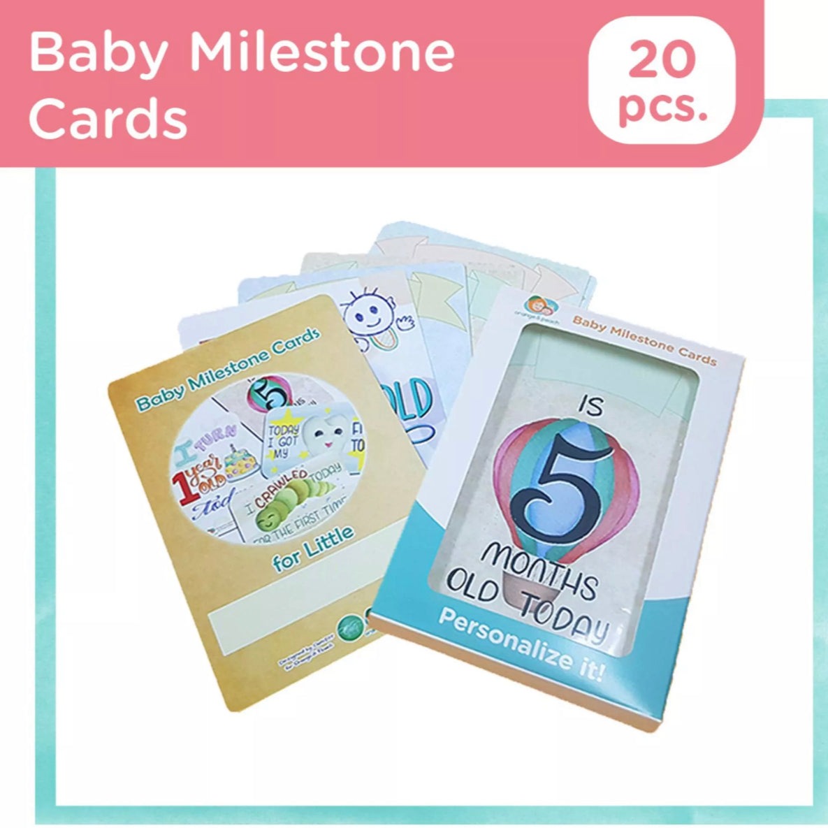 Orange & Peach Milestone Cards