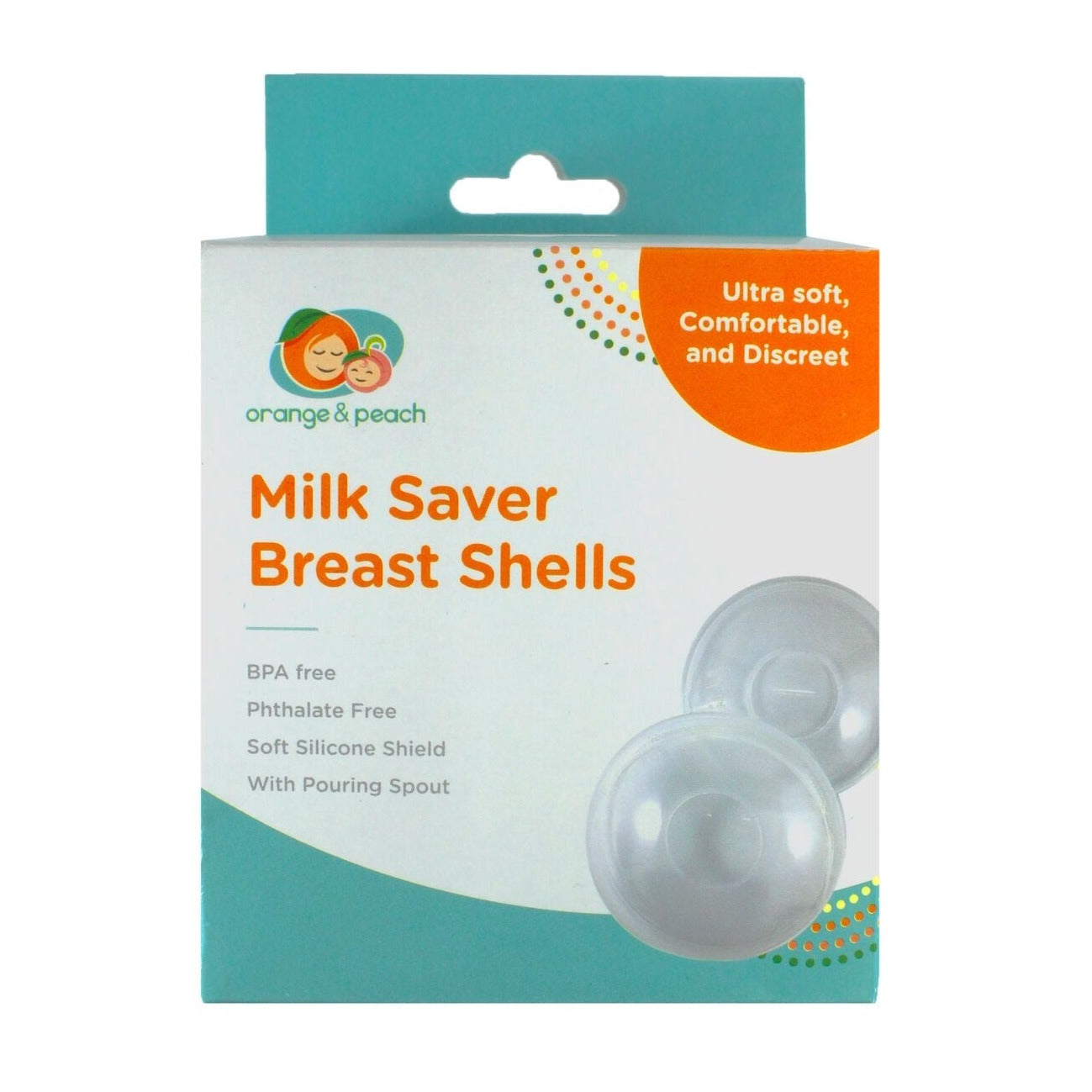 Orange & Peach Milk Saver Breast Shells