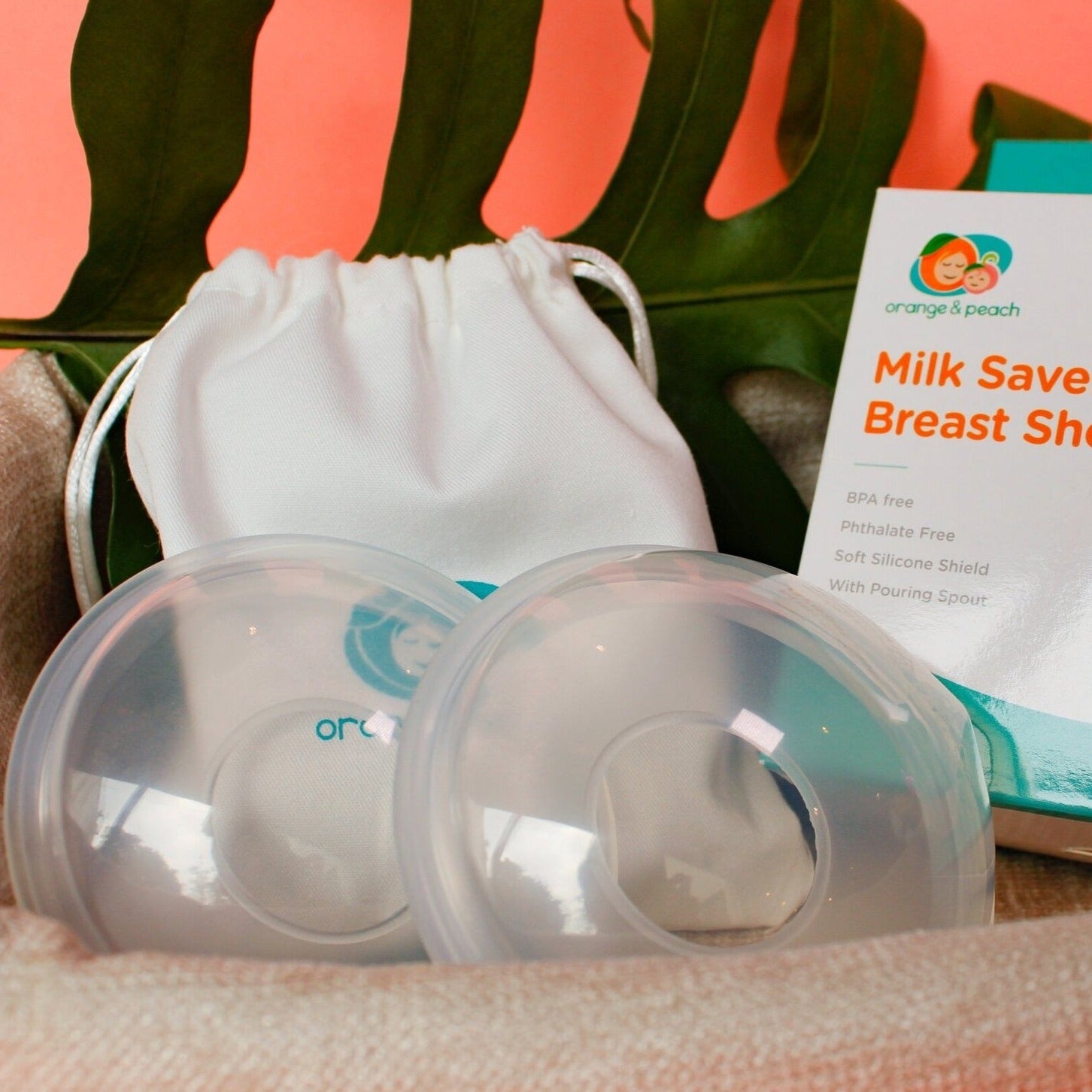 Orange & Peach Milk Saver Breast Shells