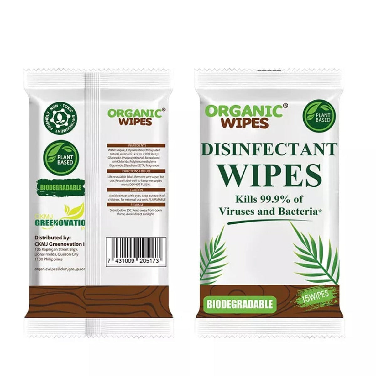 Organic Disinfectant Wipes