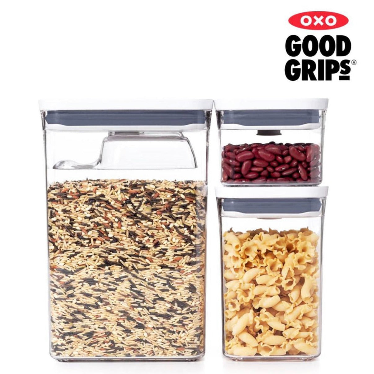 OXO Good Grips POP 3-Piece Rectangle Containers w/ Scoop