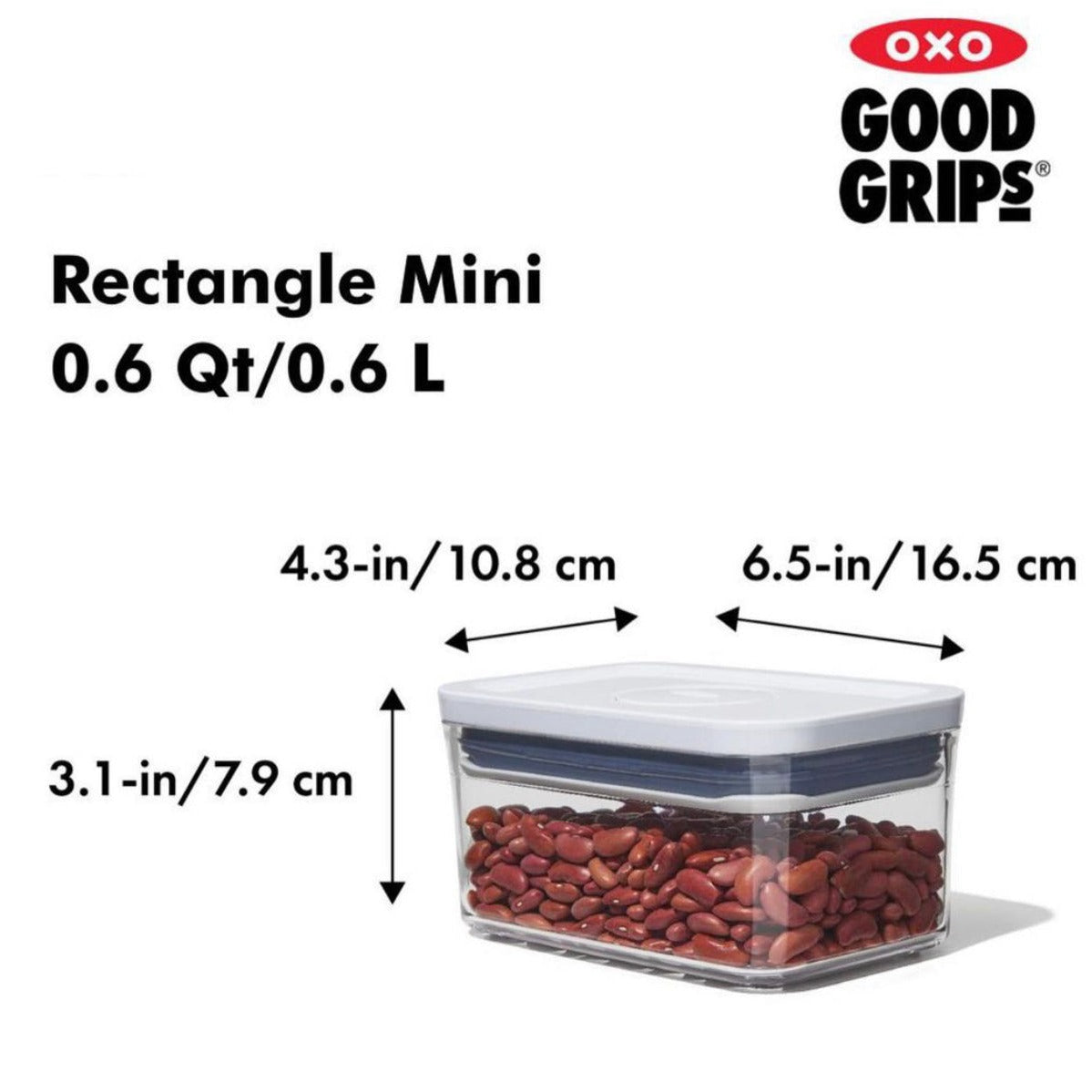 OXO Good Grips POP 3-Piece Rectangle Containers w/ Scoop