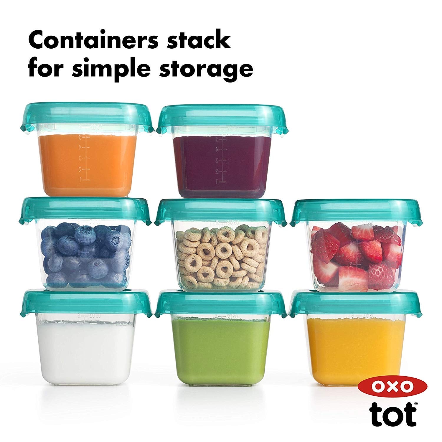 Oxo Tot Baby Blocks Freezer Storage Containers – 2 Oz