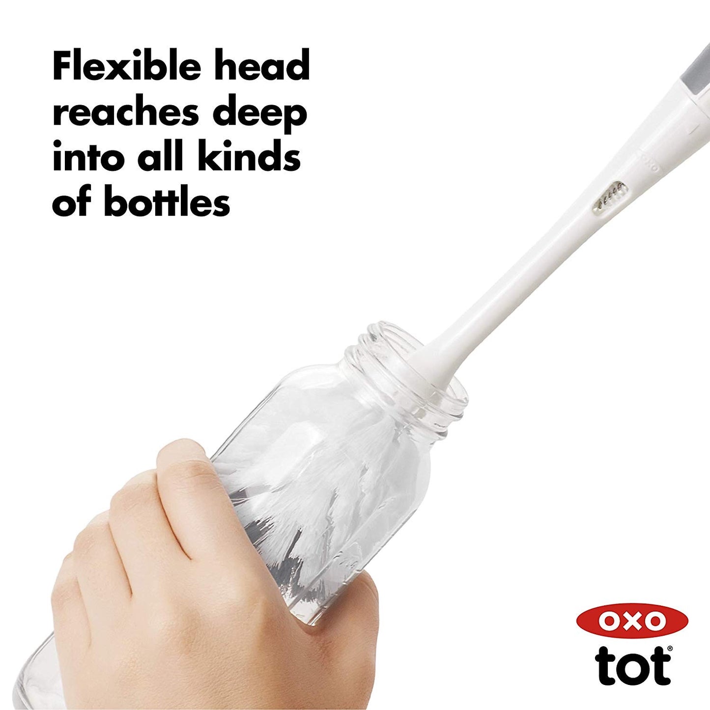 Oxo Tot Bottle Brush With Nipple Cleaner & Stand