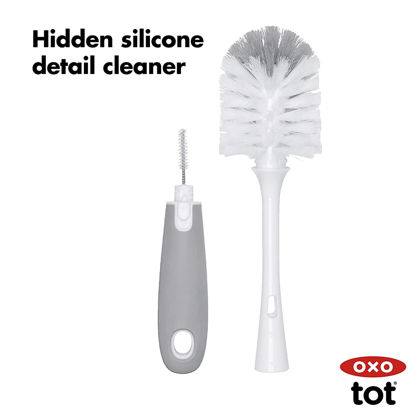 Oxo Tot Bottle Brush With Nipple Cleaner & Stand