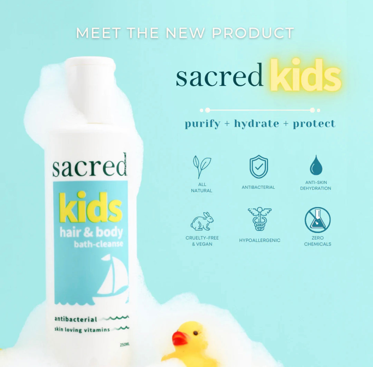 Sacred Kids Hair & Body Bath Cleanser