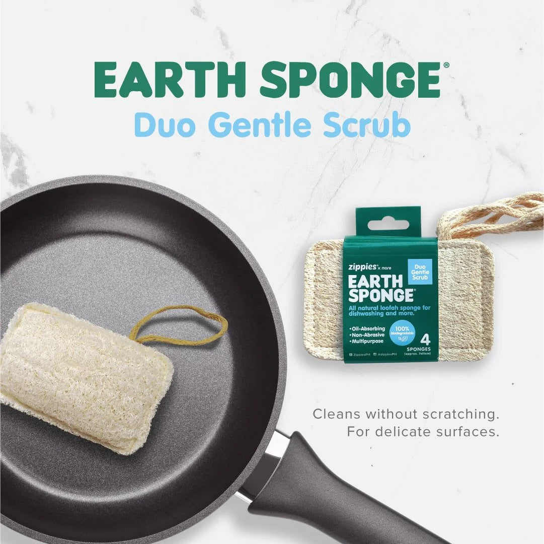 Zippies Earth Sponge Duo Gentle Scrub