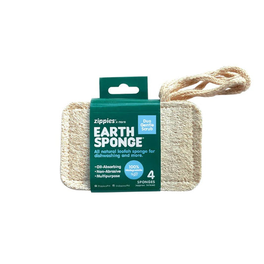 Zippies Earth Sponge Duo Gentle Scrub