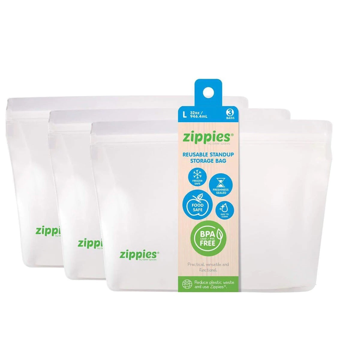 Zippies Reusable Stand Up Storage Bag