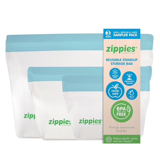 Zippies Reusable Storage Bags (Sampler Color Series)