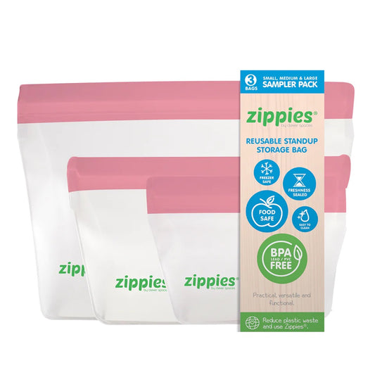 Zippies Reusable Storage Bags (Sampler Color Series)