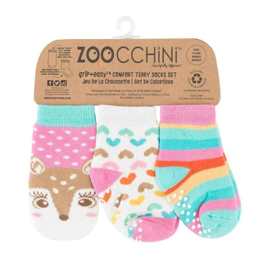 Zoocchini Comfort Terry Baby Socks - 3 PC