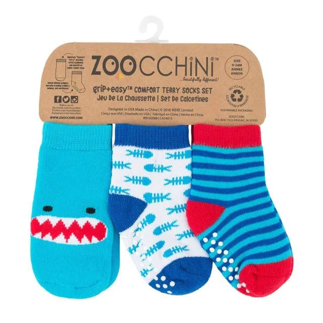 Zoocchini Comfort Terry Baby Socks - 3 PC