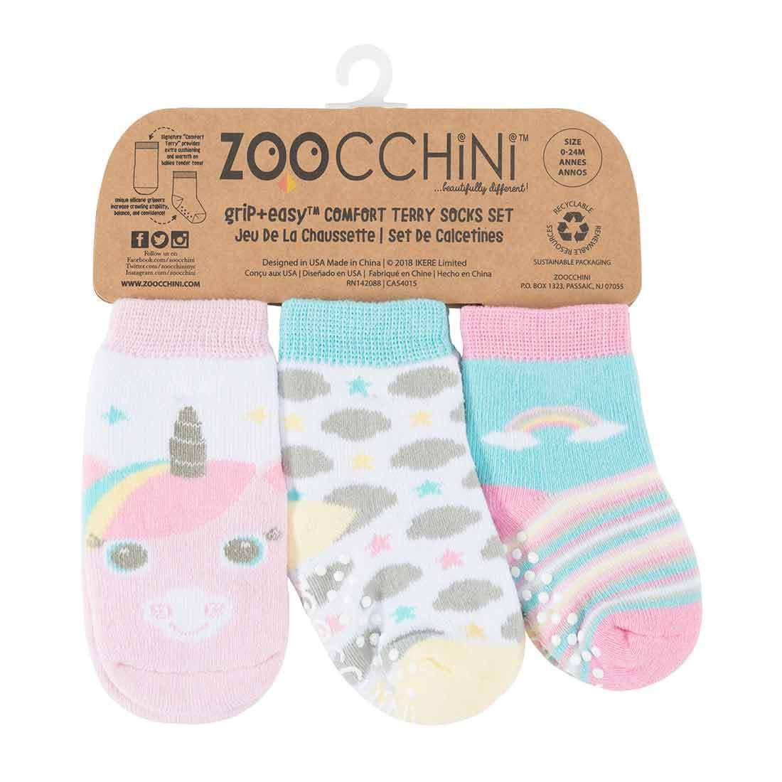 Zoocchini Comfort Terry Baby Socks - 3 PC