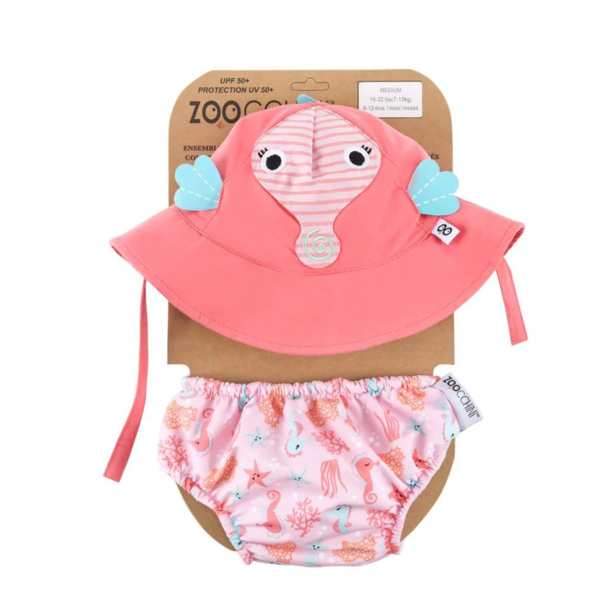 Zoocchini Swim Diaper + Sun Hat Set