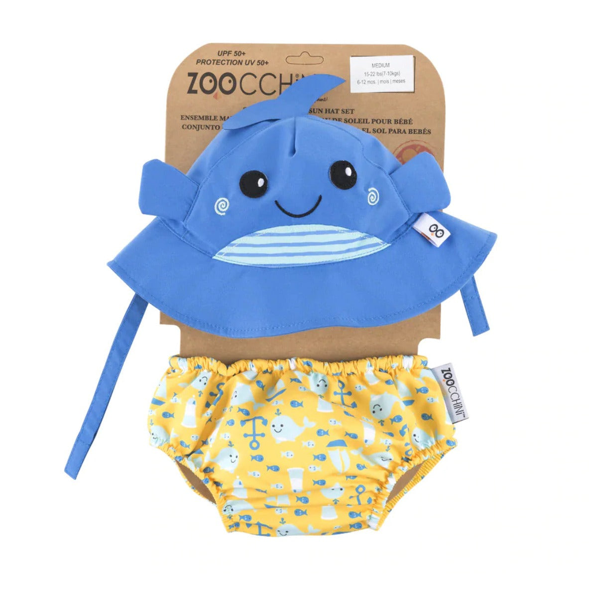 Zoocchini Swim Diaper + Sun Hat Set