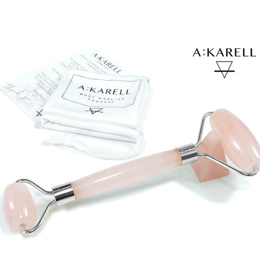 akarell rose quartz roller