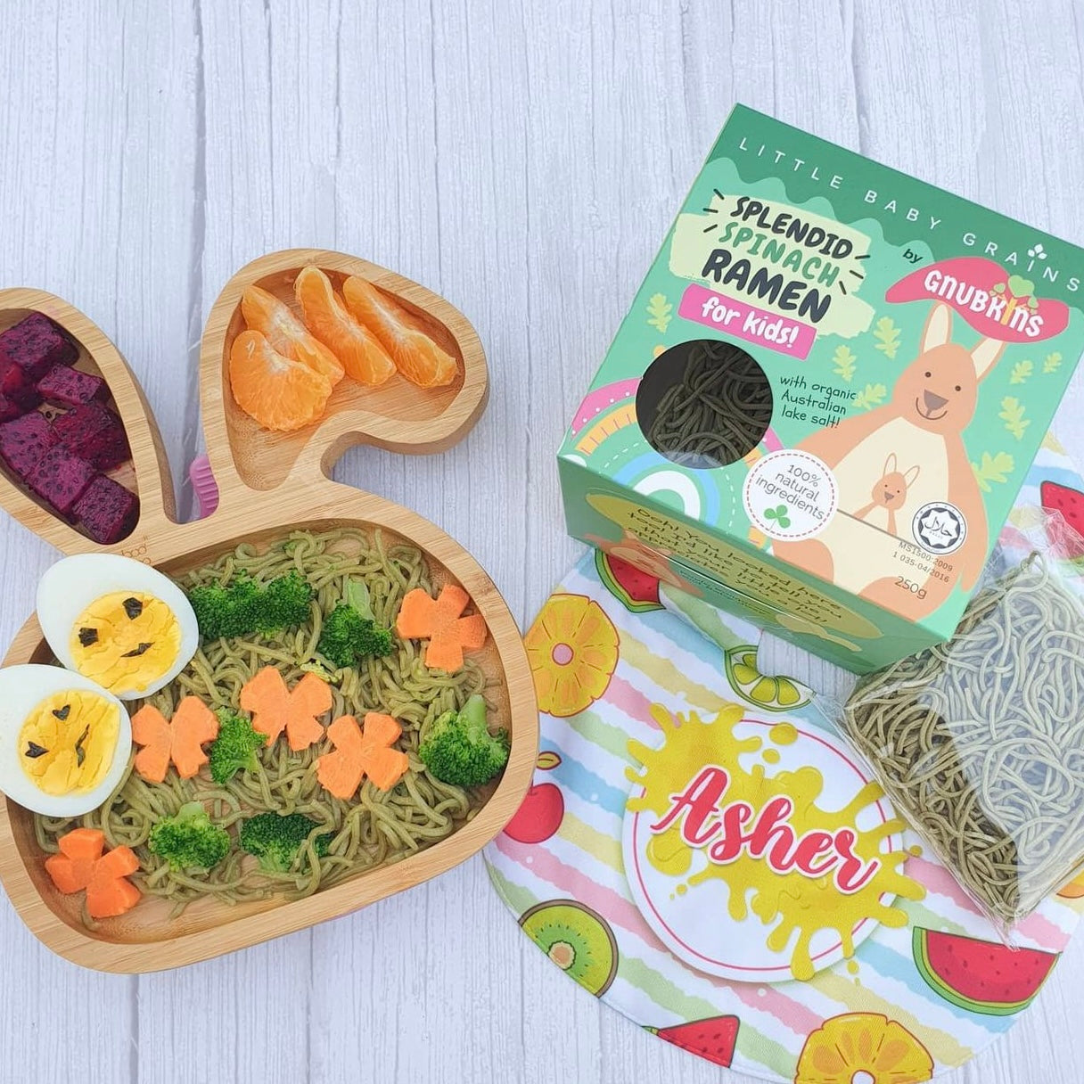 Little Baby Grains by GNUBKINS - Splendid Spinach Ramen for Kids 250g (5 Servings)