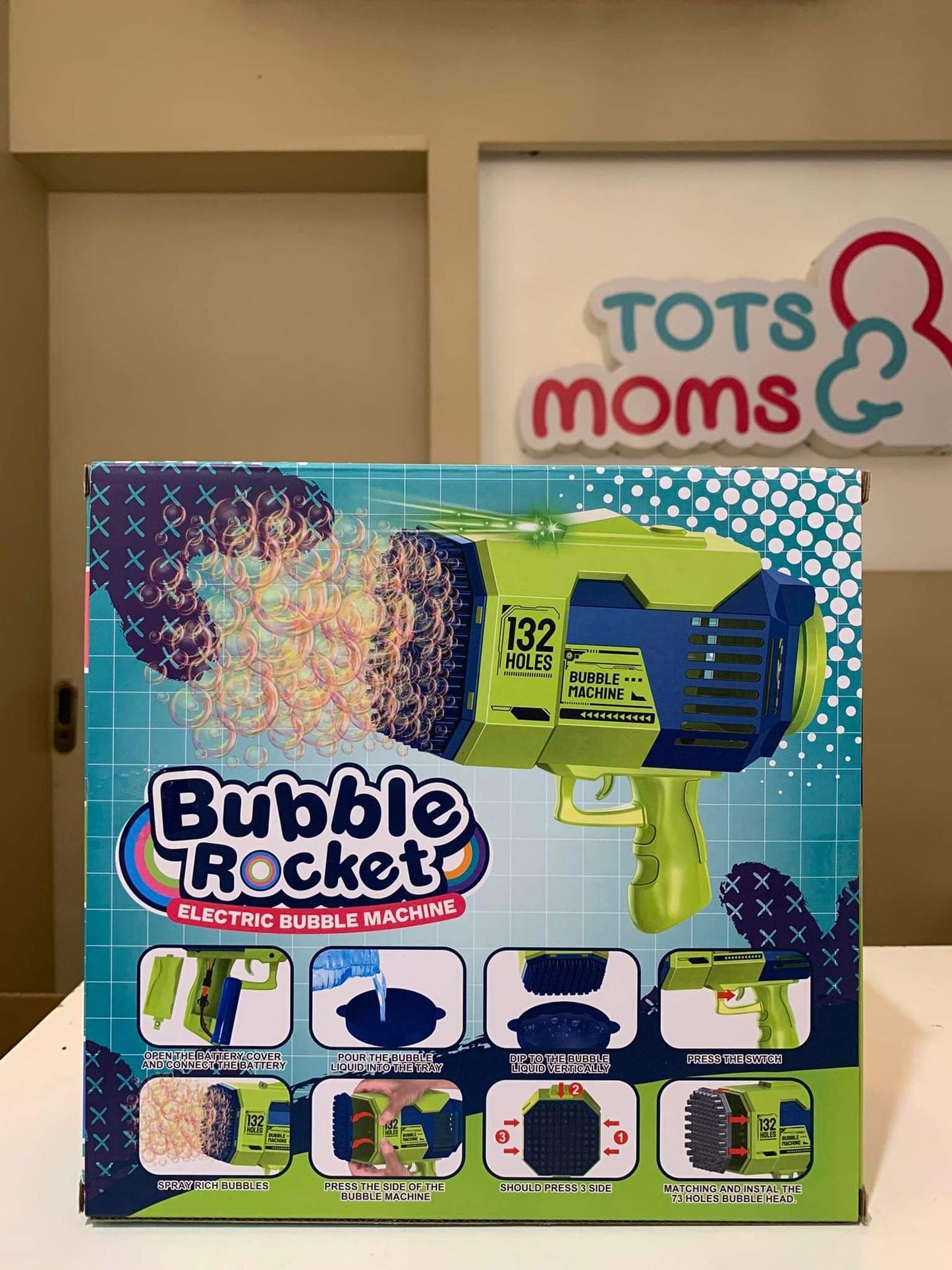 132 Hole Rechargeable Bubble Gun