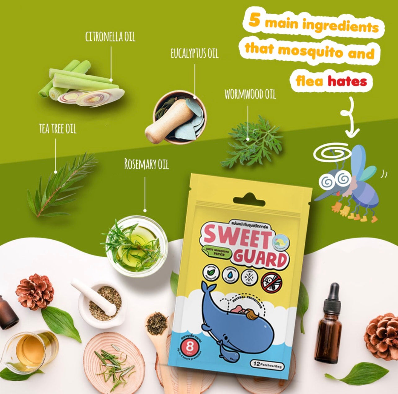 Sweet Guard Anti-Mosquito and Anti-Fleas Patch