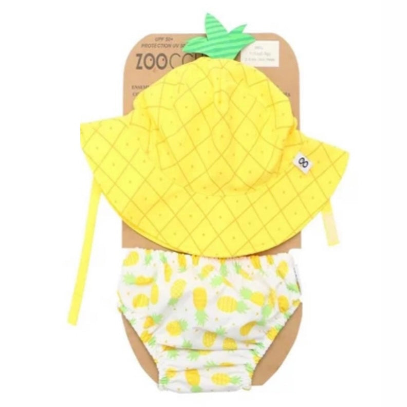 Zoocchini Swim Diaper + Sun Hat Set