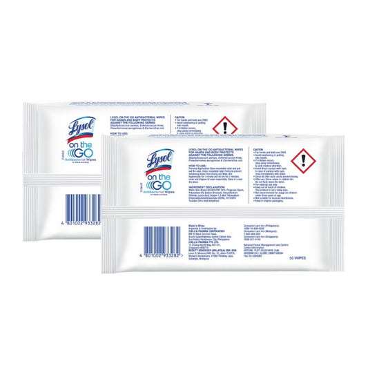 Lysol On-The-Go Antibacterial Hand & Body Wipes