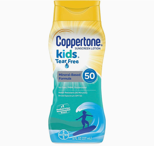 Coppertone Kids Tear Free Mineral Sunscreen with SPF50 8oz