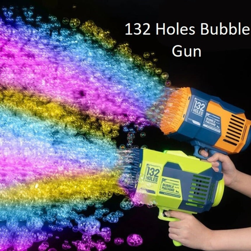 132 Hole Rechargeable Bubble Gun