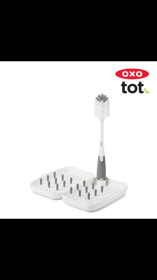 Oxo Tot On-The-Go Drying Rack & Bottle Brush