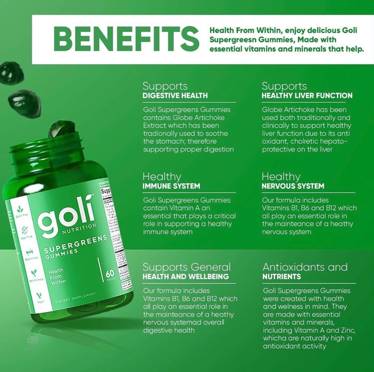 Goli Nutrition SuperGreens Gummies